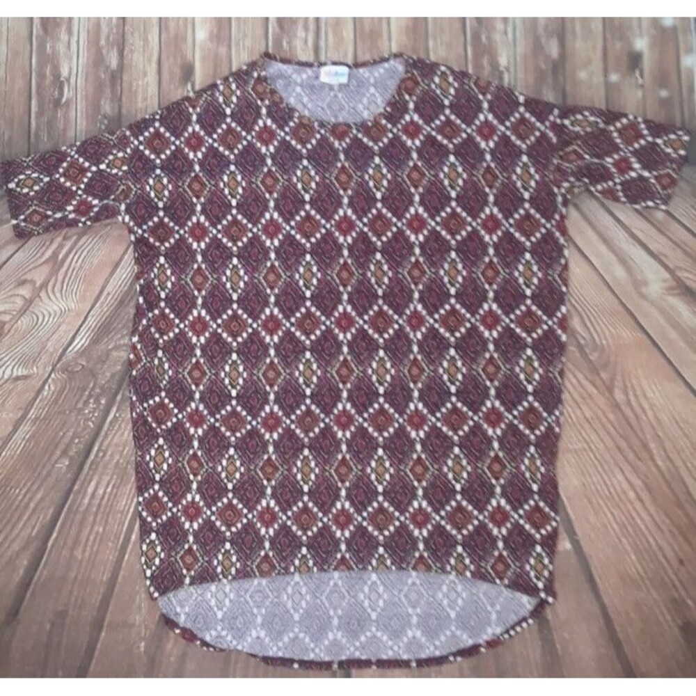 LulaRoe Geometric Pink Multi Print Top Size XS tunic